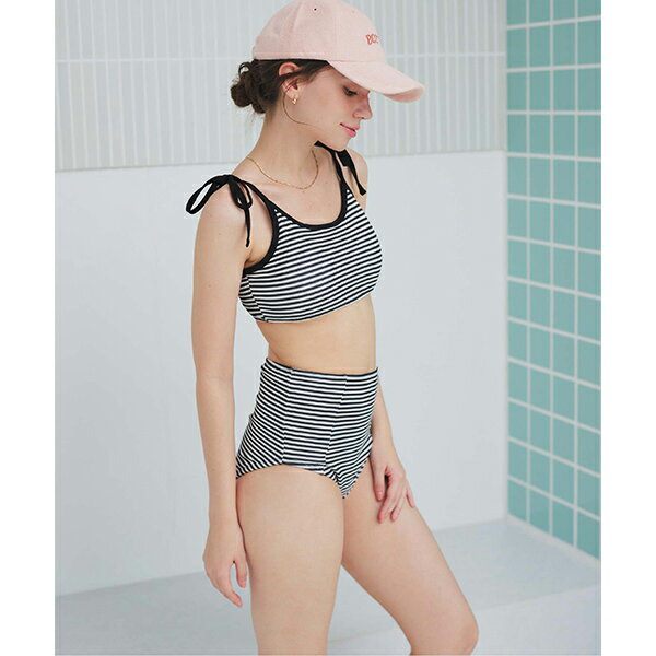 【SEA DRESS】パイピングデザインハイウエストビキニ/水着／ティティベイト（titivate）