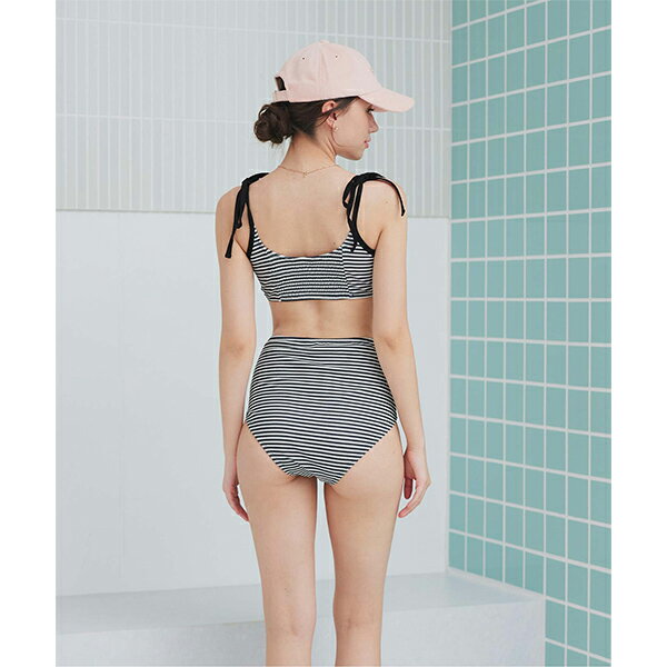 【SEA DRESS】パイピングデザインハイウエストビキニ/水着／ティティベイト（titivate）