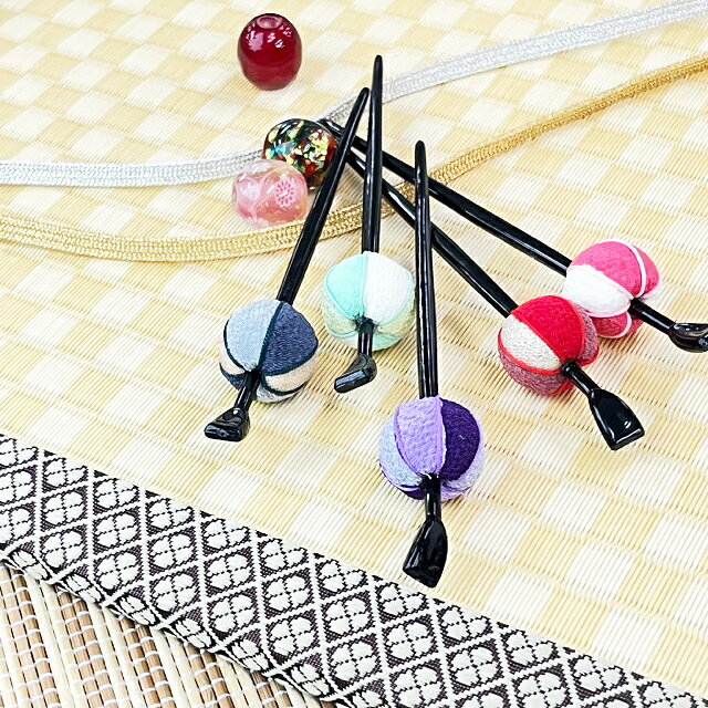 ちりめん玉かんざし／和小物マルシェ（Wakomono Marche）