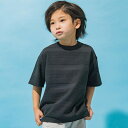 ジャガードニットボーダーBIGTシャツ(100~160cm)／ワスク（WASK）