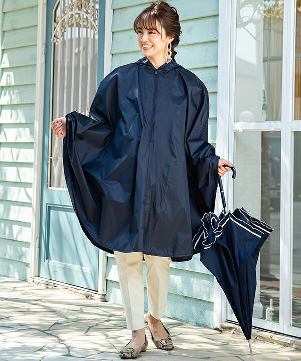 ポンチョ型 レインコート 自転車 こども ユニセックス／スウィートマミー（SWEET MOMMY）のサムネイル