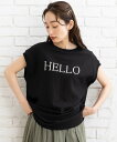 【大きいサイズ】 9号・15号(M・3L) FONTLAB HELLOプリントブラウス/サブ ストリート(sab street)