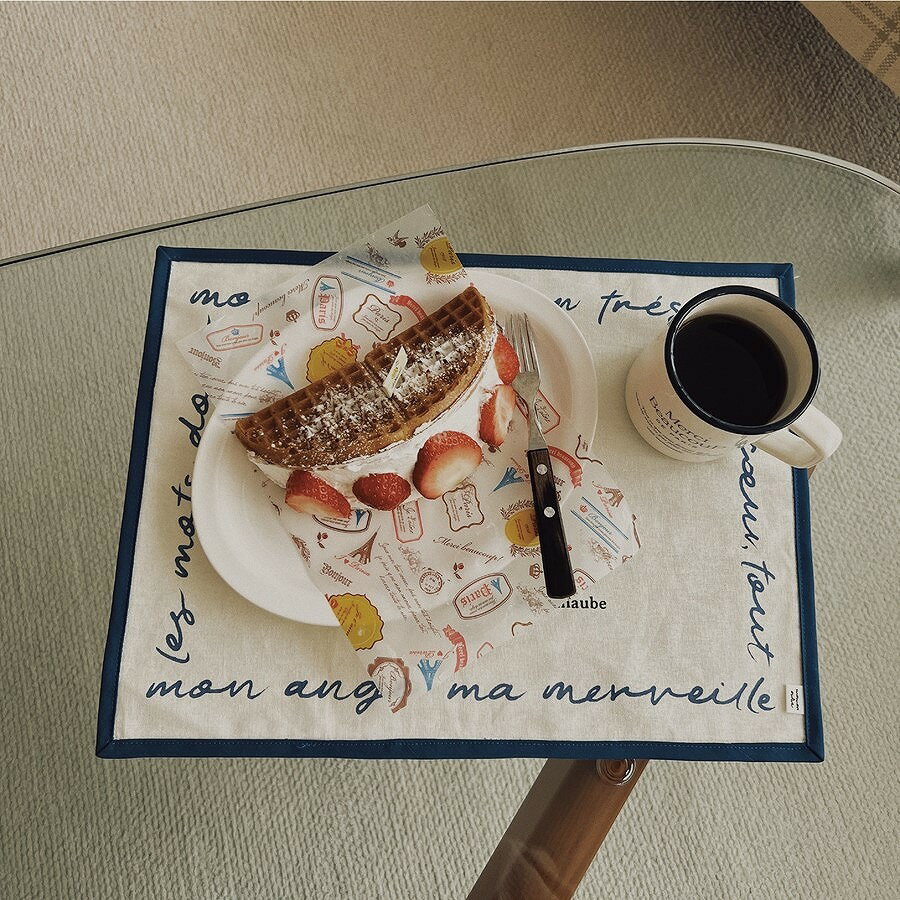 【mamanaube】lesmotsdoux cloth｜キッチンクロス ランチョンマット／サムソウル（Sam.Seoul）