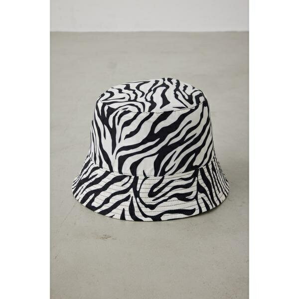 アズールバイマウジー 帽子 レディース ZEBRA PATTERN RV BUCKET HAT／アズールバイマウジー（AZUL BY MOUSSY）