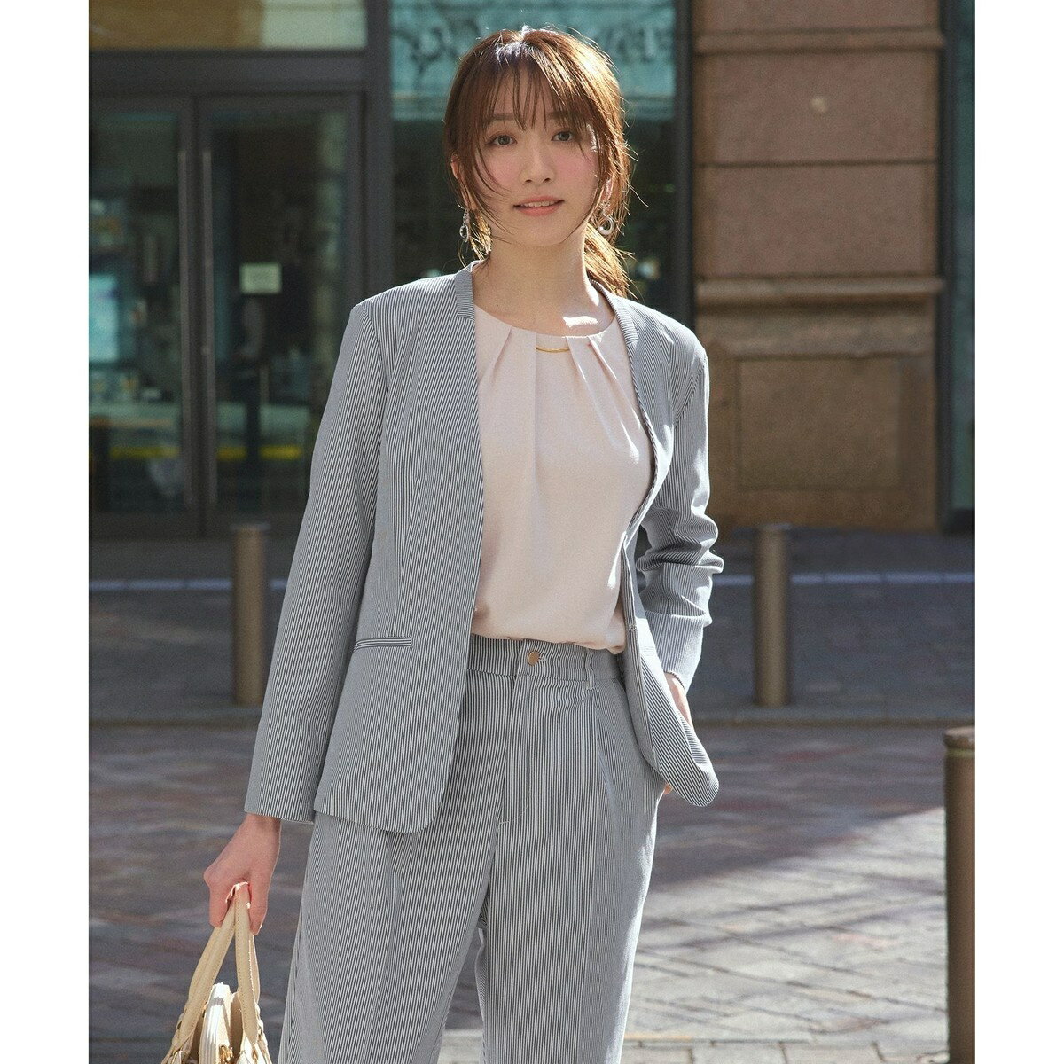 【洗える】コードレーンストレッチ ジャケット／エニィスィス（any SiS）