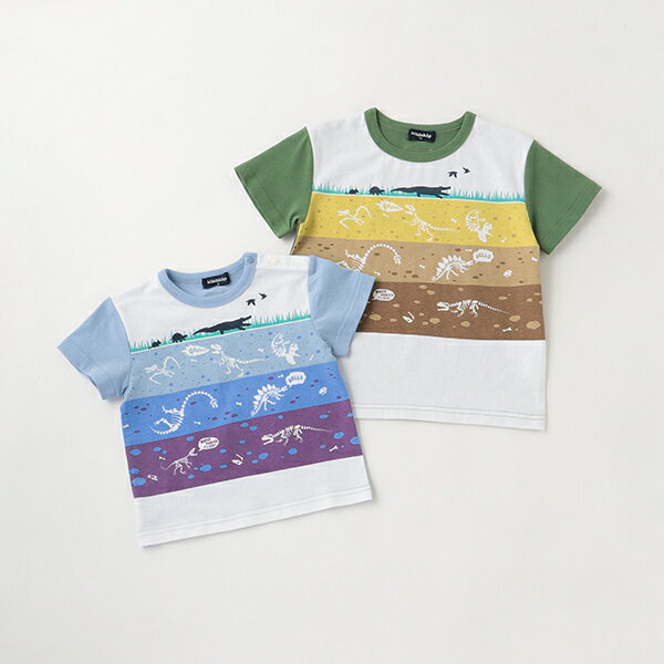 【科博】恐竜化石地層半袖Tシャツ／プティマイン（petit main）のサムネイル