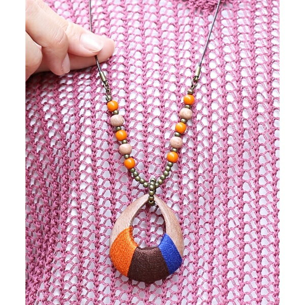 ドロップウッドポイントカラーネックレス／チチカカ（titicaca）(4)