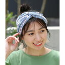 エコフレンドリーダイ フラワーラインブロックプリントヘアバンド/チチカカ(titicaca)