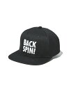 【BACK SPIN!】FLAT BRIM CAP BLACK、 One-size／バックスピン（BACK SPIN！）