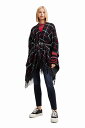 リバーシブル チェックポンチョ/デシグアル(Desigual)(4)