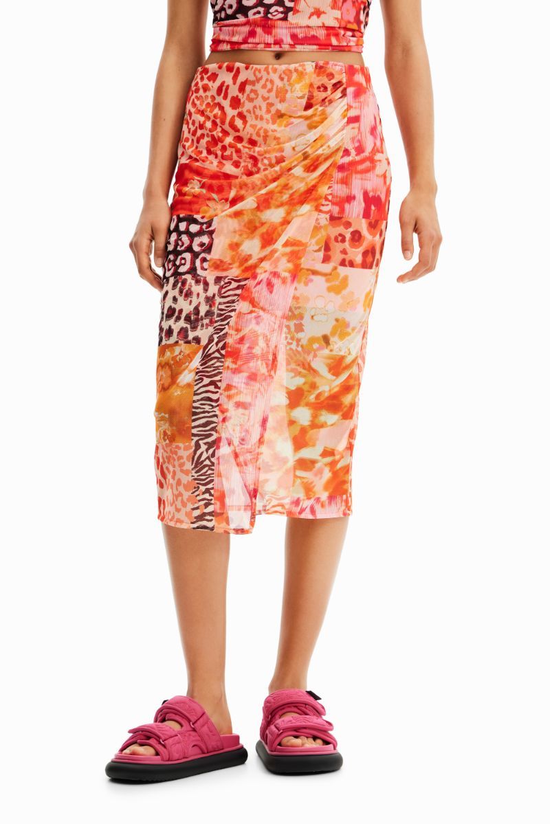 パッチワーク チュールミディスカート／デシグアル（Desigual）