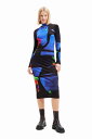 M. Christian Lacroix ネオンカラー ミディワンピース/デシグアル(Desigual)