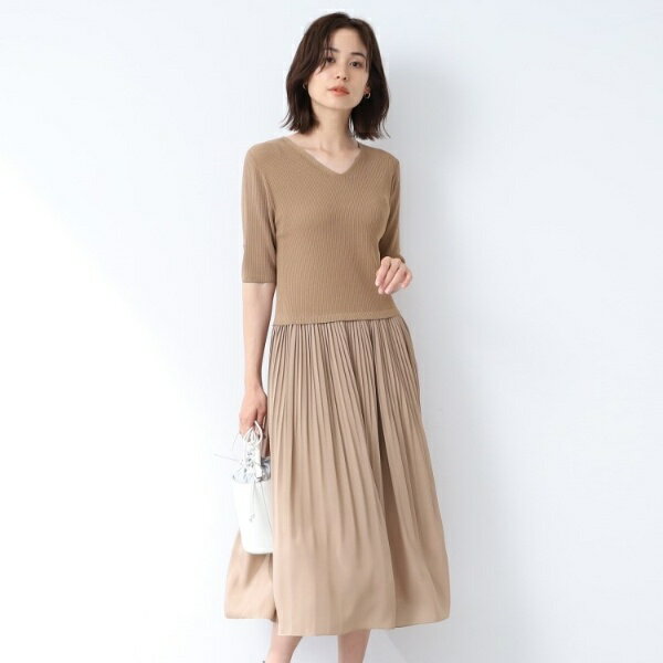 【洗えるシワになりにくい】ドッキングワンピース／インディヴィ（INDIVI）