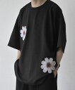 フラワー刺繍ポンチ半袖Tシャツ/ニルウェイ(Nilway)