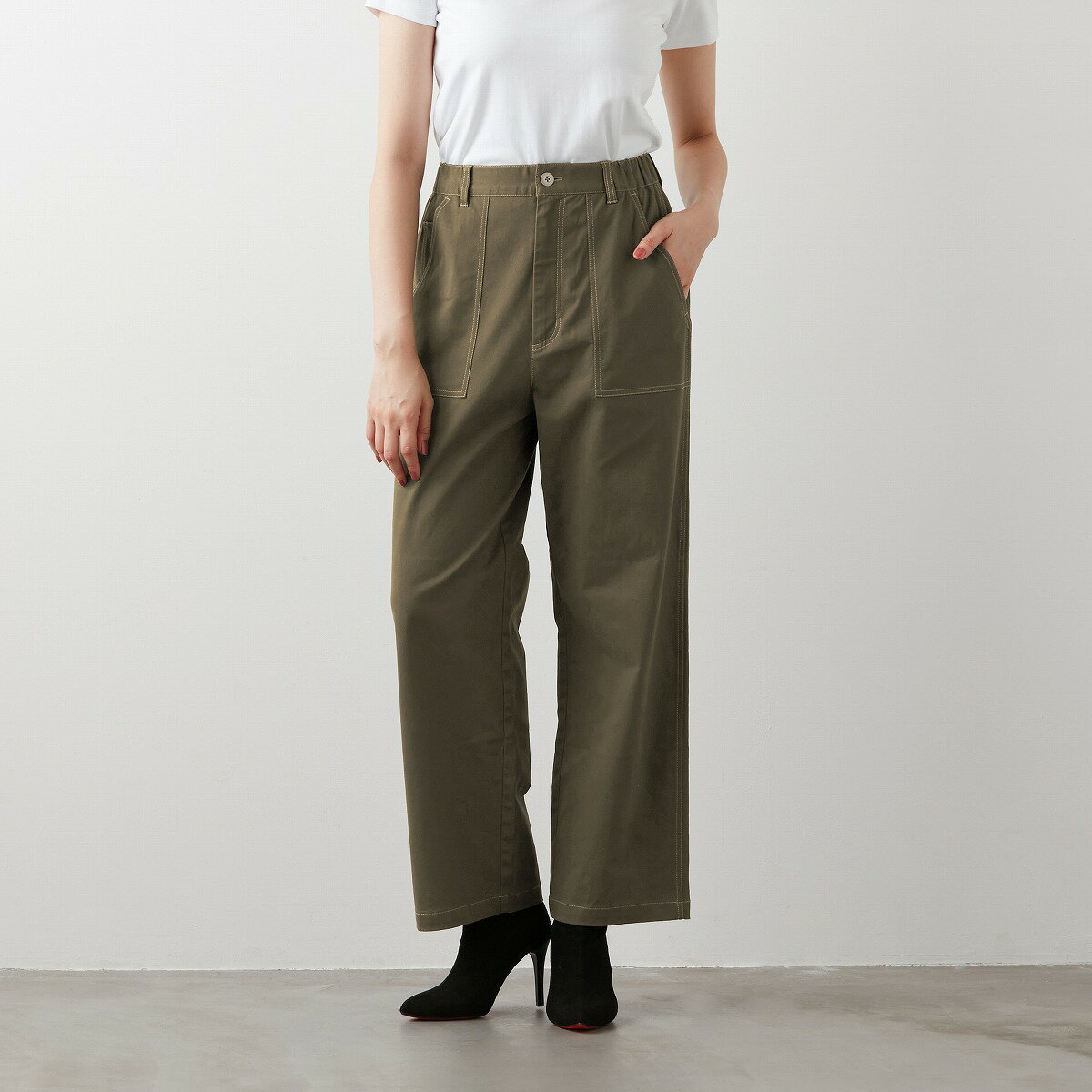 楽天丸井（マルイ）楽天市場店ストレッチコットンワークパンツ／アル・ディ・ラ（AL DI LA）