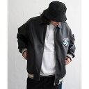 【ユニセックス】VISION STREET WEAR ビジョンストリートウェア フェイクレザーブルゾ/ヴァンスエクスチェンジ(VENCE EXCHANGE)