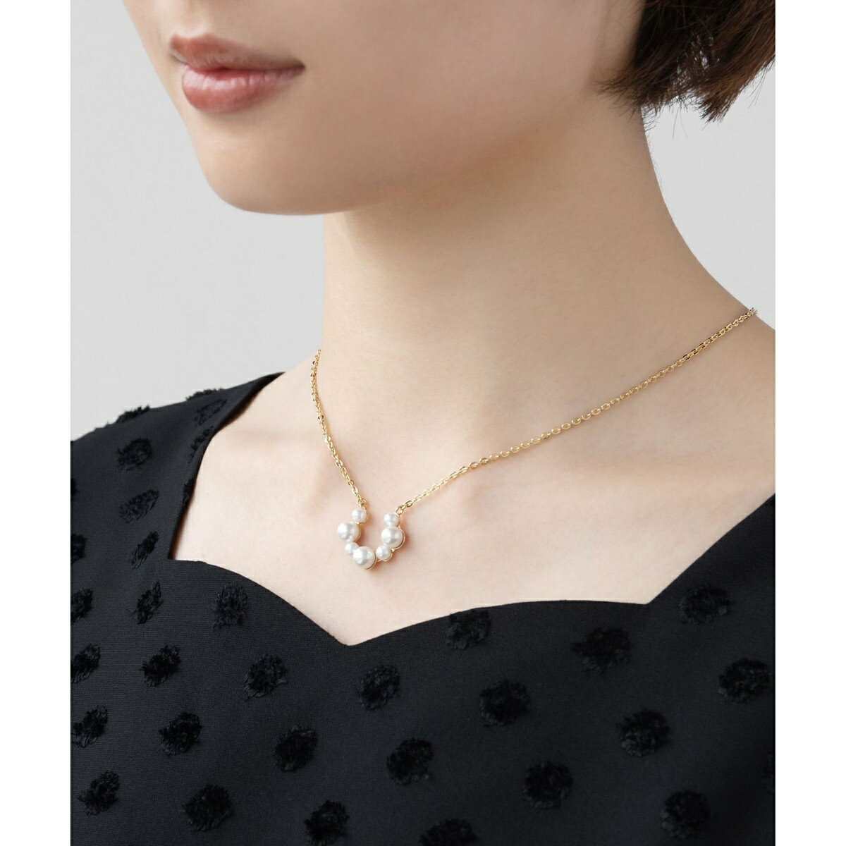 FRILL PEARL HORSE SHOE NECKLACE lbNX^gbJiTOCCAj