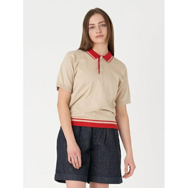 LEVI'S□ MADE＆CRAFTED□ 半袖ポロニットシャツ ベージュ CREAM RED／リーバイス（Levi’s）のサムネイル