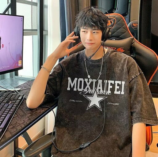 ビッグシルエット カレッジロゴプリント ピグメント 半袖 Tシャツ 古着風/デバイス(DEVICE) ビッグシルエット カレッジロゴプリント ピグメント 半袖 Tシャツ 古着風/デバイス(DEVICE)
