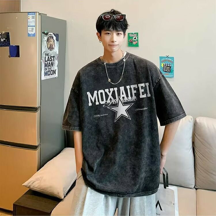 ビッグシルエット カレッジロゴプリント ピグメント 半袖 Tシャツ 古着風／デバイス（DEVICE）