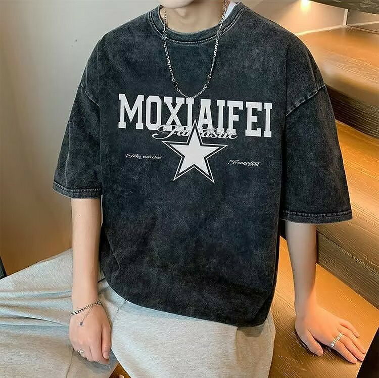 ビッグシルエット カレッジロゴプリント ピグメント 半袖 Tシャツ 古着風／デバイス（DEVICE）