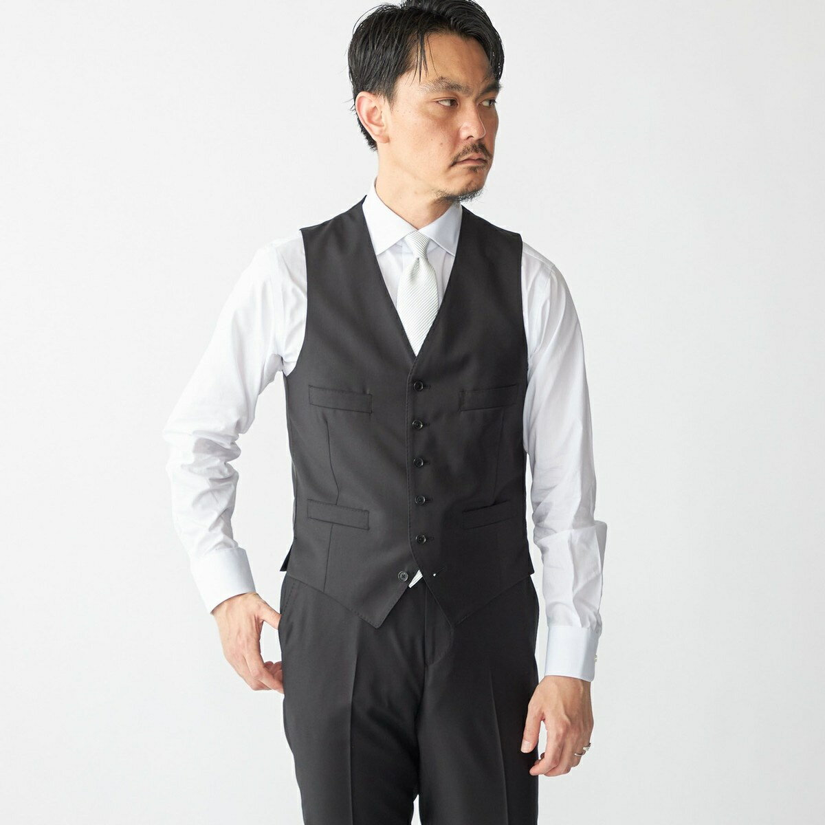 SHIPS: LORO PIANA FABRIC オーストラリス 無地 ベスト/シップス(SHIPS)