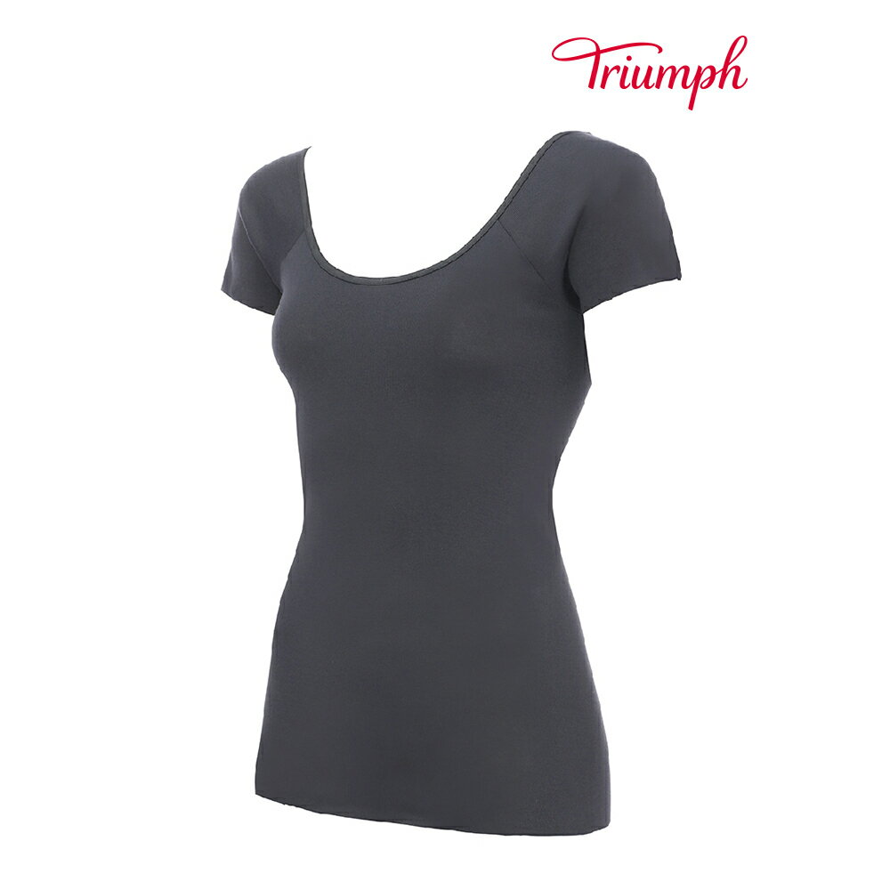 やわらか綿100インナー5310 2分袖トップ M-L／トリンプ（Triumph）