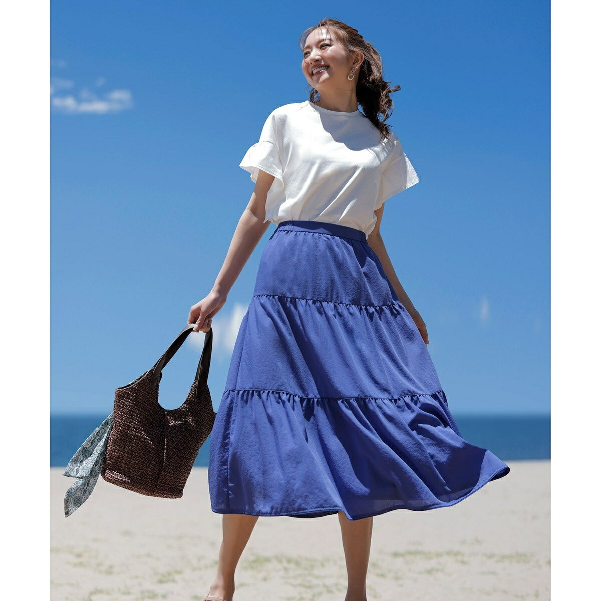 【撥水・UVカット・速乾】ティアード スカート／エニィスィス（any SiS）