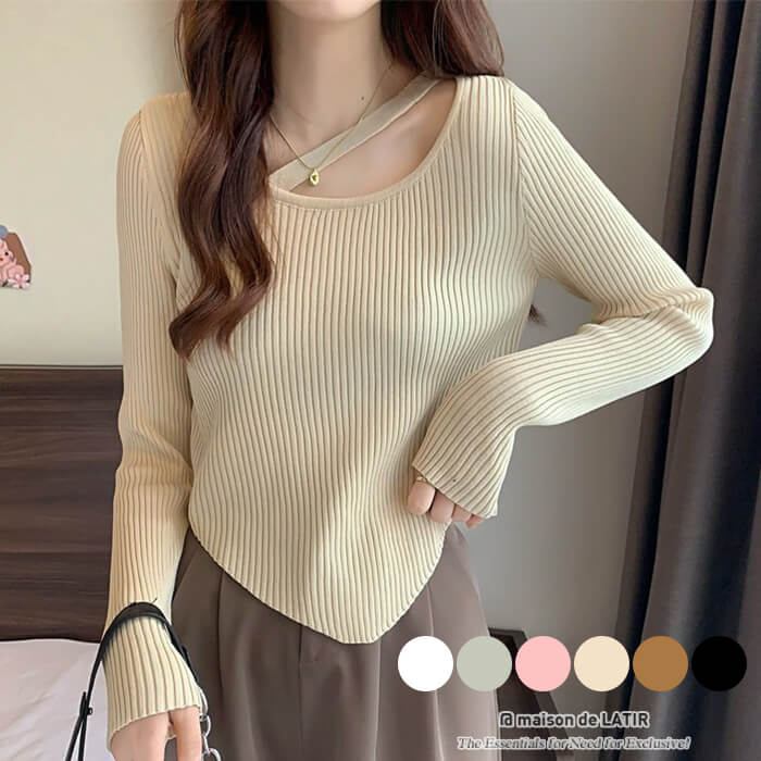 チョーカー風ニットトップス／メゾンドラティール（maison de LATIR）