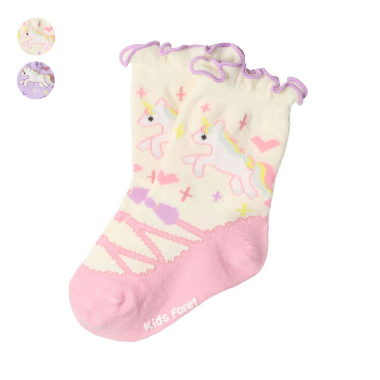 ユニコーンクルーソックス／キッズフォーレ（Kids Foret）