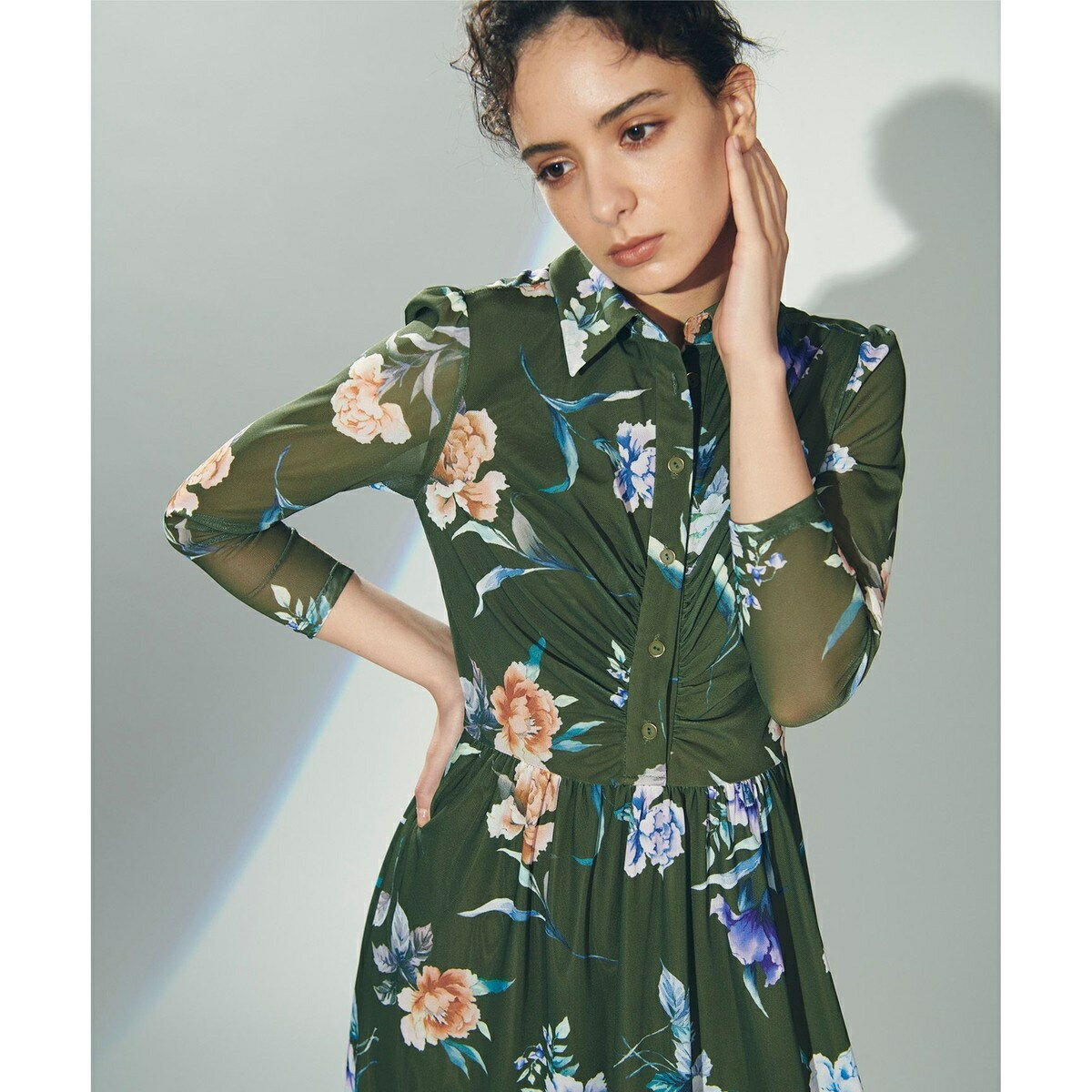 チュールプリントシャツワンピース／グレースコンチネンタル（GRACE CONTINENTAL）のサムネイル