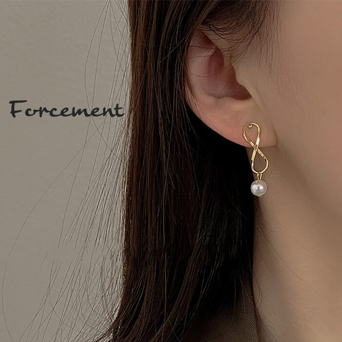 8の字パールピアス／フォースメント（Forcement）