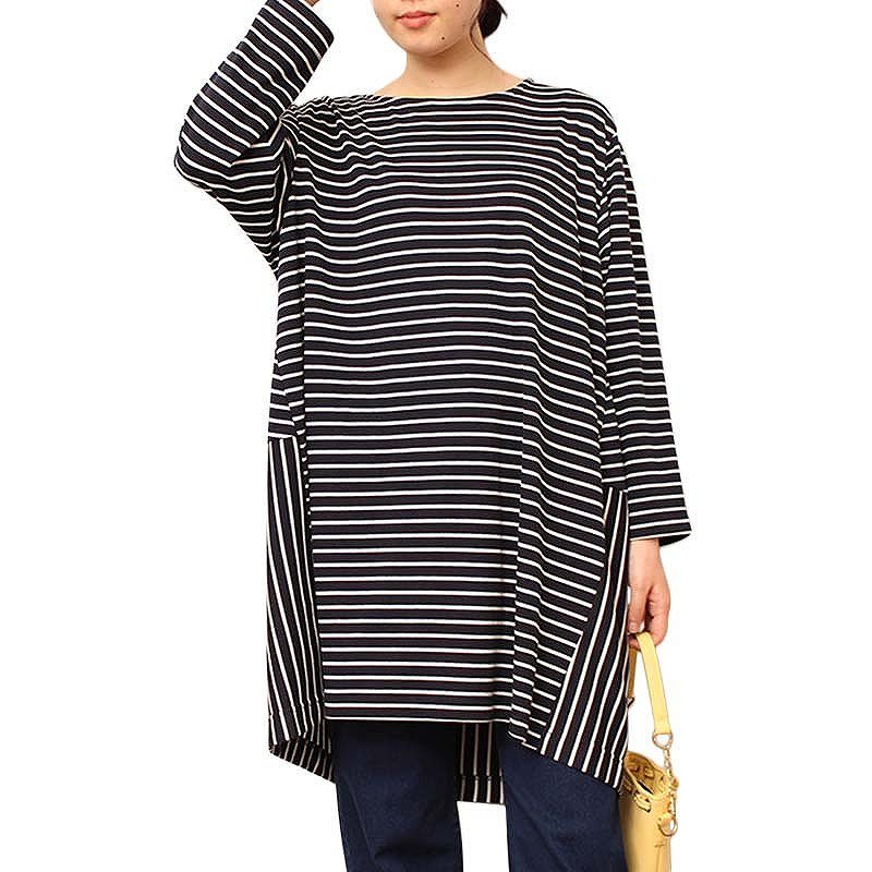 【WEB＆一部店舗限定】【LL〜6L】 【MB】コクーン チュニック／エムビー ミントブリーズ　（MB mint breeze）