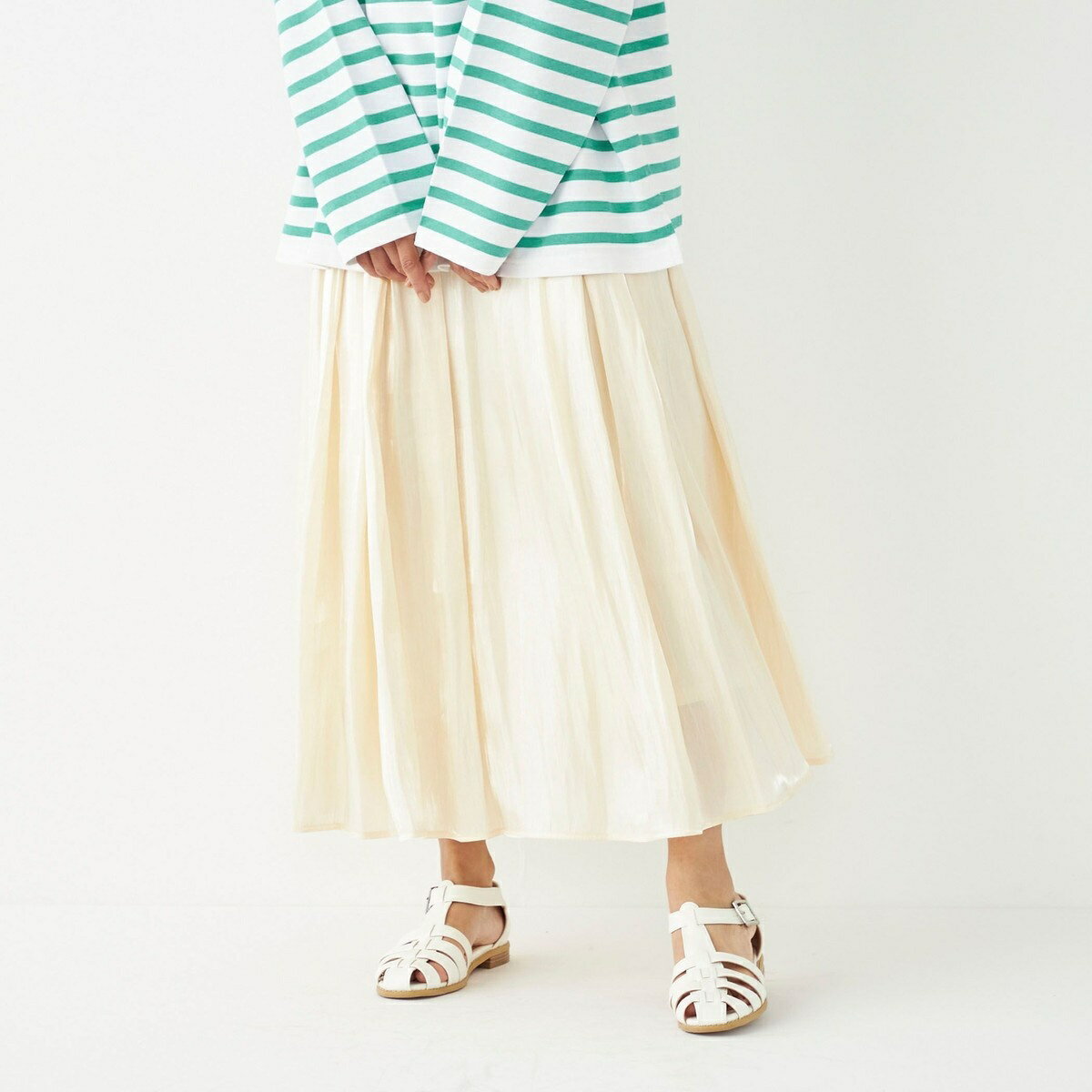 SHIPS Colors:〈洗濯機可能〉シャイニー ギャザー スカート／シップス カラーズ（SHIPS Colors）