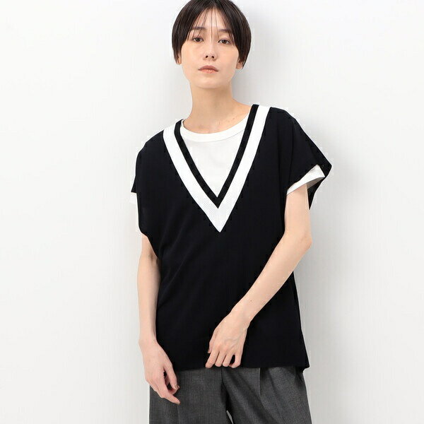 〔 Sサイズ 〕 サーブルストレッチ ベスト／コムサ（COMME CA）