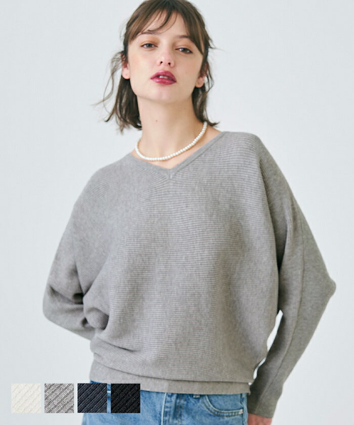 ドルマン Vネック ニット 全4色／コカ（coca）のサムネイル