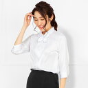 【5号～23号 SS～4L】 yシャツ ワイシャツ ブラウス 七分袖 レディース ストレッチ 事務服／アッドルージュ（Addrouge）