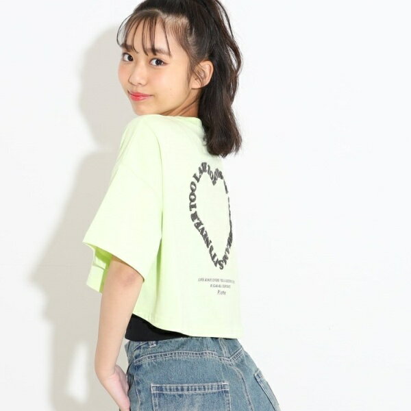 【2点SET】ハートサガラロゴ短丈Tシャツ＋キャミSET／ピンクラテ（PINK-latte）のサムネイル