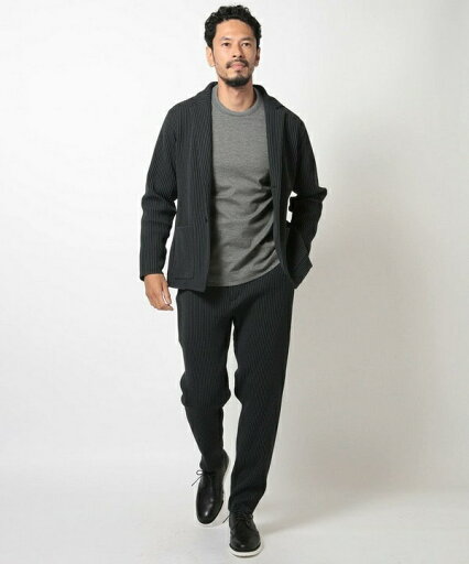 たて畝ニットジャージイージーパンツ<セットアップ対応>/メンズビギ(MEN'S BIGI)