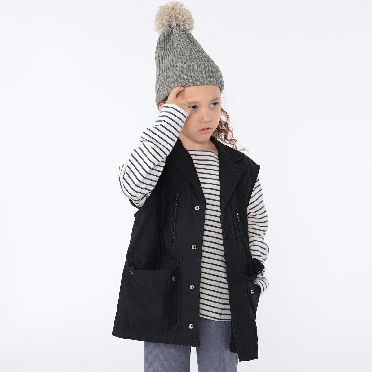 SHIPS KIDS:ポンポン ニット ワッチ／シップス（SHIPS）