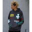 TAIN DOUBLE PUSHT CROSS EMBROIDERY PO HOODIEեåROYAL FLASH