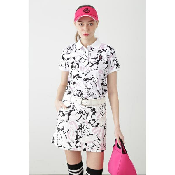 [PINKY GOLF]オプティカルフラワープリントポロシャツ／ピンキー＆ダイアン（PINKY＆DIANNE）