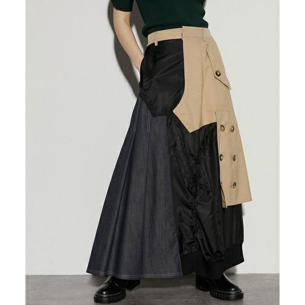 UN3D.／アンスリード／FABRIC MIX SK／ファブリックミックススカート／ロイヤルフラッシュ（ROYAL FLASH）のサムネイル