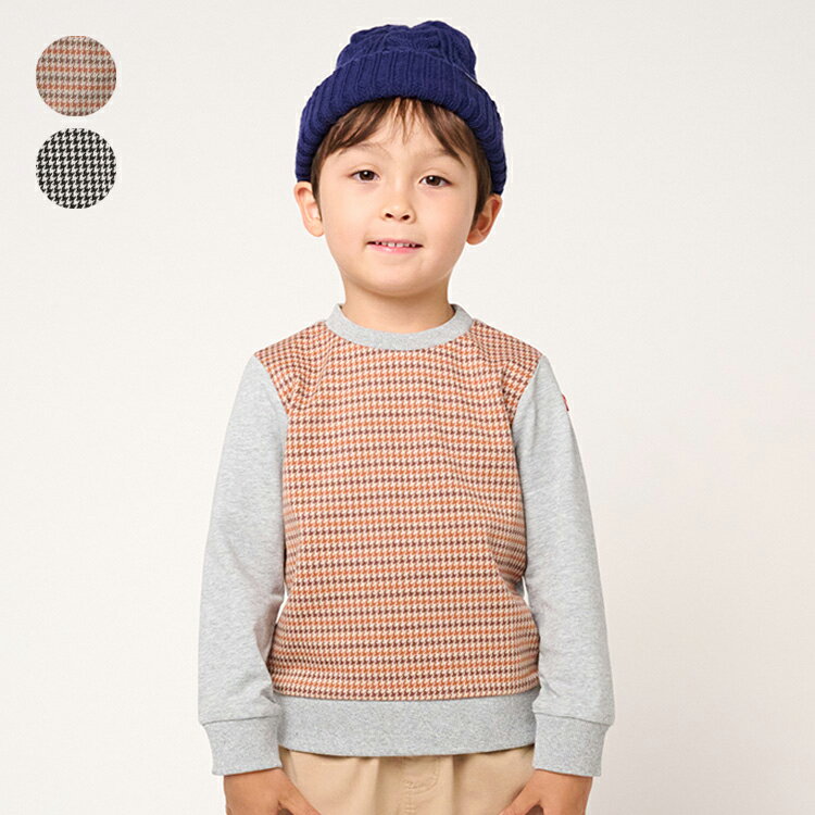 千鳥格子チェック柄前使いトレーナー／ムージョンジョン（moujonjon）のサムネイル