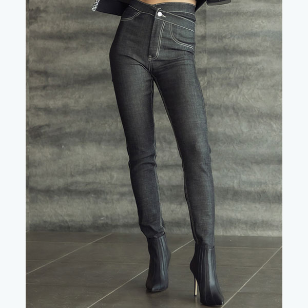 クロスウエストストレッチスキニーパンツ／アンビエント（AMBIENT）(4)