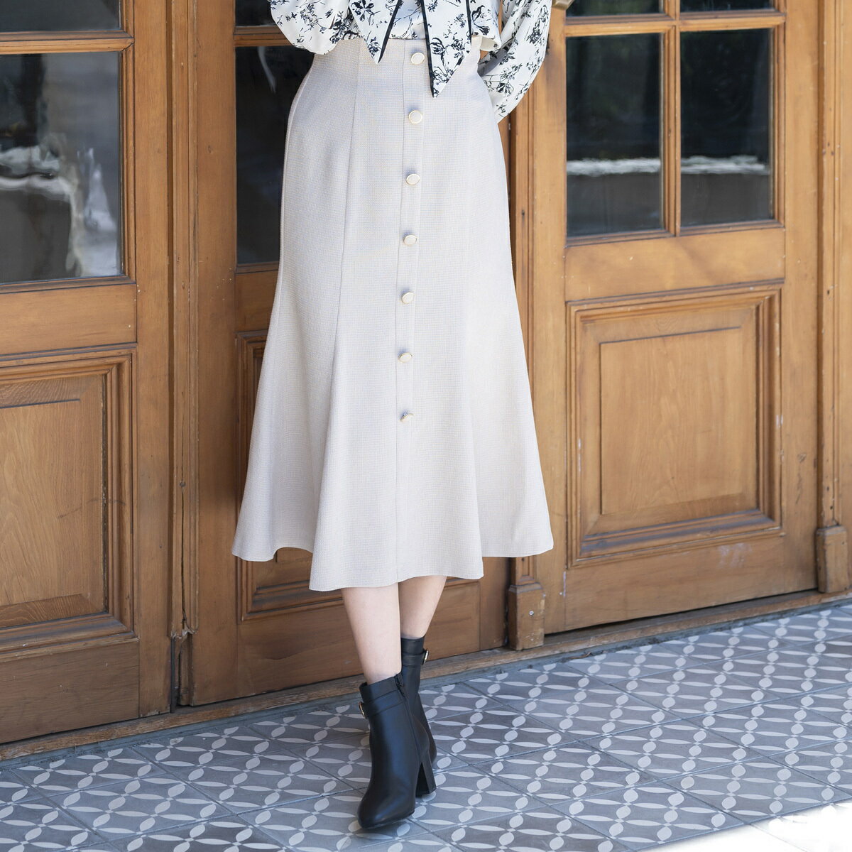 前ボタンマーメイドスカート/MM337215／ミッシュマッシュ（MISCH MASCH）のサムネイル