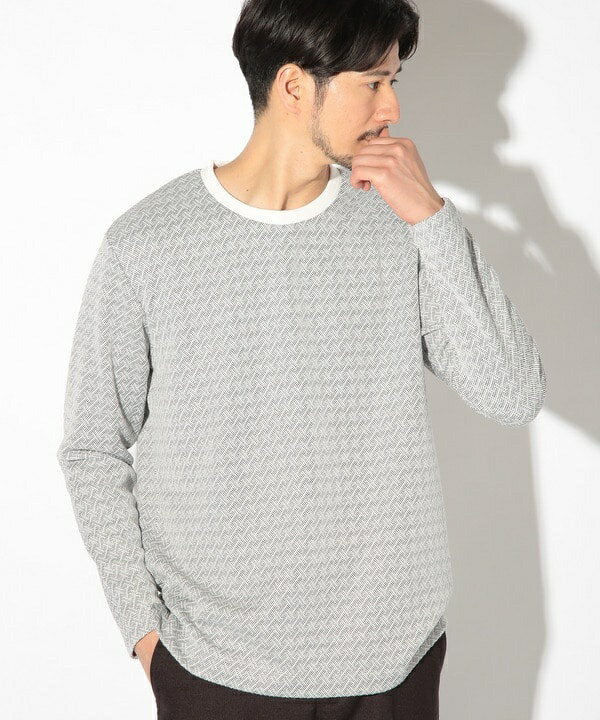 ジオメトリックジャガードクルーネックロンT／ユニオンステーション（UNION STATION）