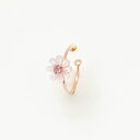 【WEB限定】10月誕生花 K10 ピンクゴールド コスモス イヤーカフ/エステール(ESTELLE)