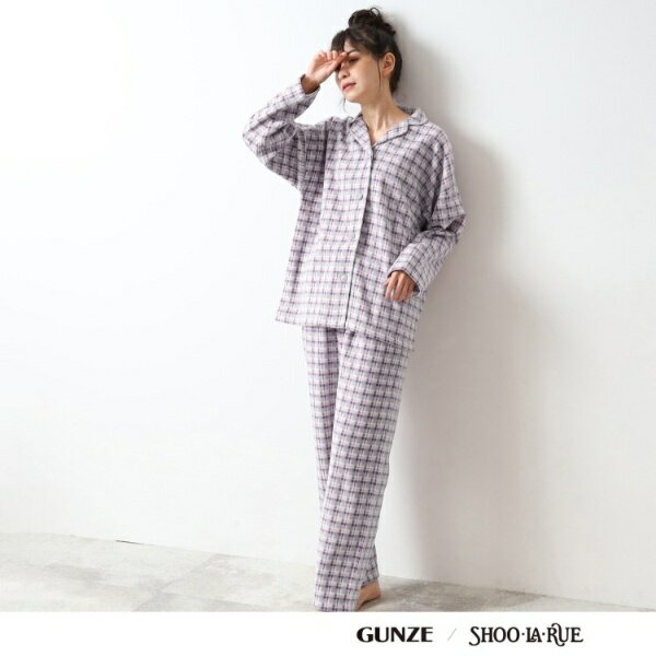 グンゼ ルームウェア レディース 【GUNZE】寝返りのしやすさを考えたパジャマ（長袖長パンツ）／シューラルー（SHOOLARUE）
