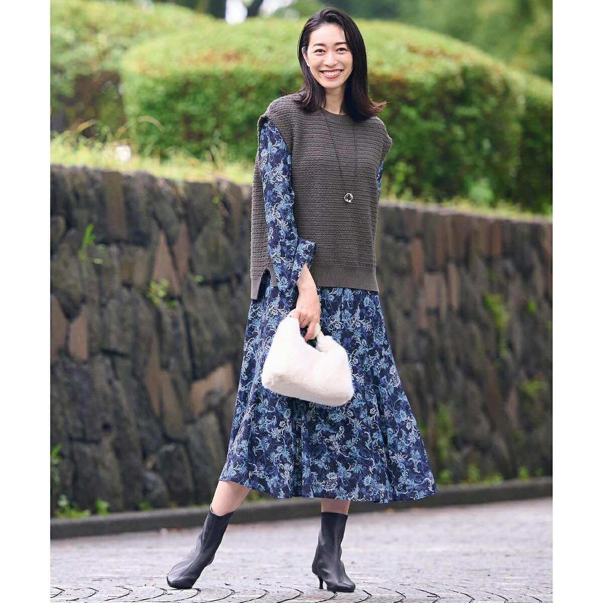 【洗える】ツイードライクニット ベスト／自由区（JIYU-KU） 0101marui-12443173 丸井(マルイ)楽天市場店 サンプル画像2